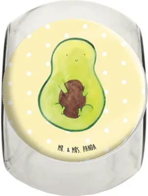 Produktbild von Mr. & Mrs. Panda keksdose glas Avocado Kern XL 2000ml - Gelb Pastell - Geschenk, Pflanze, Aufbewahrungsdose, Vorratsbehälter, Lebensmittelbehälter, Frischhaltedose