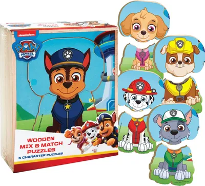 Zdjęcie produktu dla Drewniane puzzle Paw Patrol - Mix & Match