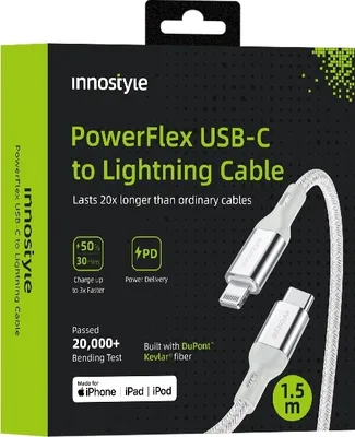 Obrázok produktu pre Innostyle Usb-C Lightning Mfi Rýchlonabíjací Kábel Pre Iphone Polyamid 2M