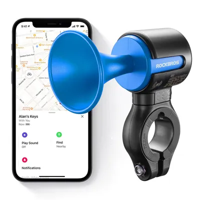 Immagine prodotto di ROCKBROS Campanello per bicicletta 120dB Campanello elettronico IPX5 Campanello per bicicletta con manubrio 22,2/31,8 mm Antifurto Blu
