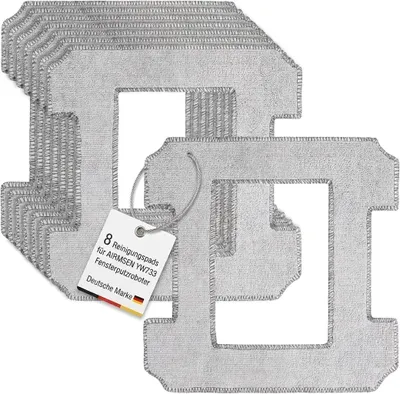 8 Reinigungspads für Fensterroboter YW733, Mikrofaser, Ersatztücher