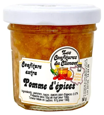 Produktbild von Les Confitures du Climont Apfel & Gewürze Konfitüre extra Pomme d'épices 50g