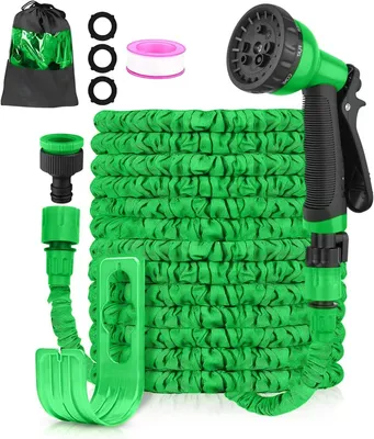 Produktbild von Gartenschlauch 23 m, flexibel, 8-Funktion Sprühdüse, für Garten