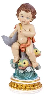 Fische-Tierkreiszeichen Figur, 15 cm, mehrfarbig, Harz