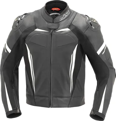 Image de Büse Imola blouson en cuir pour moto, noir/blanc, 48