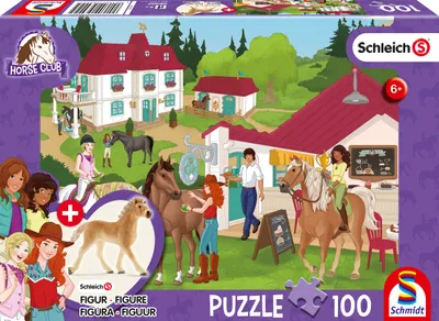 Produktbild von Puzzle 100T Auf dem Reiterhoh mit Schleich Figur