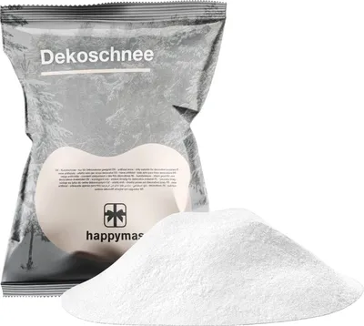 Produktbild von Täuschend echter Kunstschnee, weich und fluffig - Ungefähr 1000 ml glitzernder Dekoschnee für weihnachtliche Dekoration