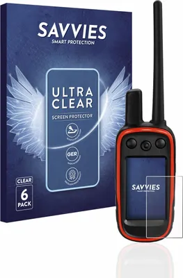 Produktbild von 6x Für Garmin Alpha 100 Schutzfolie Savvies Displayschutz Display Schutz Folie Klar Transparent