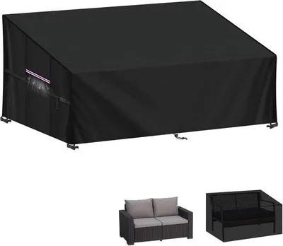 Productafbeelding van Tuinbankhoes van 420D Oxford-stof - Waterdicht, UV-bestendig, afmetingen 147x85x80/60 cm