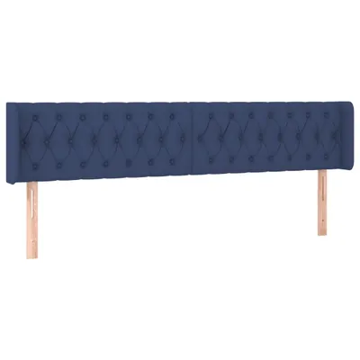 Produktbild von vidaXL Kopfteil mit Ohren Blau 183x16x78/88 cm Stoff