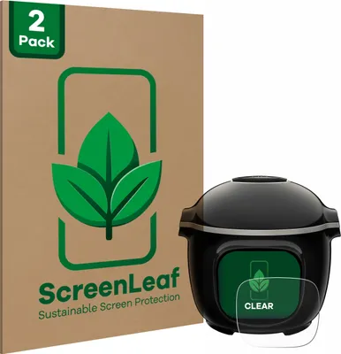 Produktbild von 2x ScreenLeaf Schutzfolie für Krups Cook4me Touch Wifi nachhaltiger Displayschutz Display Schutz Folie Klar Transparent