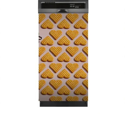 Produktbild von Magnete Dekorative 45x80 cm Küche Magnetmatte Spülmaschine - Waffeln und eine Tasse Kaffee