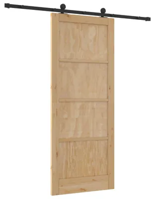 Obrázek produktu pro vidaXL Posuvné dveře v přírodním a černém provedení 86 x 211 cm