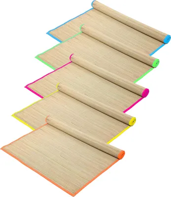 Produktbild von 5x Strohmatten Strand Bastmatten Liegematte Picknickdecke Strandmatte Rollmatte