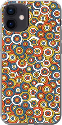 Produktbild von MuchoWow® Handyhülle Schutzhülle Hülle für Telefoonhoesje iPhone 12 Muster - Retro - Kreis Silikon Softcase Handy Hülle - Schutzhülle