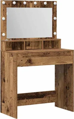 Immagine prodotto di vidaXL Toeletta con mensola in legno invecchiato 75,5 x 41 x 135 cm in materiale composito