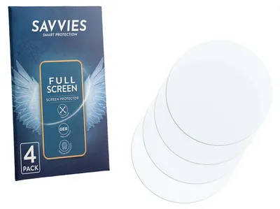 Produktbild von 4x Savvies Fullscreen Schutzfolie für Smartwatch ET460 1.47" Displayschutz Folie Fullcover Klar Transparent