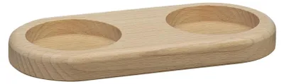 Molenunterlage aus Buchenholz, natur, 17 x 8 x 1,5 cm