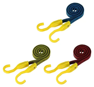 Produktbild von 4 Stück Gummispannbänder mit Haken, 1 Meter