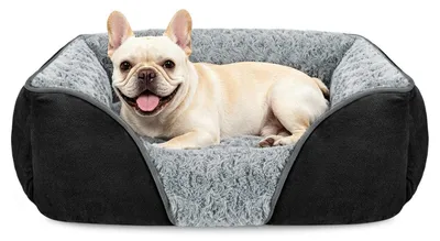 Image de Panier pour chien, lavable, noir, dimensions 51x48x15 cm, pour petits chiens