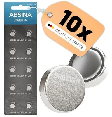 Zdjęcie produktu dla Bateria guzikowa SR621SW 1 55V tlenek srebra do zegarka 10 szt.