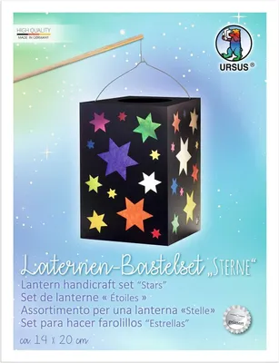 Produktbild von URSUS Sterne, Papierlaterne, Karton, Papier, Schwarz, Einfarbig, Rechteckig, Junge/Mädchen