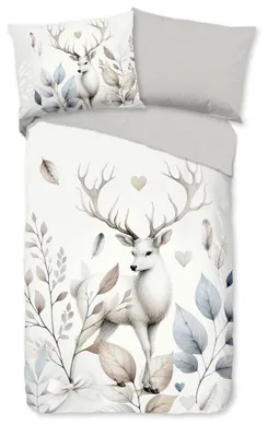 Productafbeelding van Good Morning Dekbedovertrek "Norda" - Off-Wit - (140x220 cm) - 100% Katoen