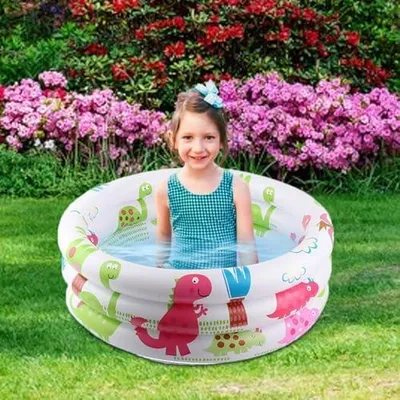Produktbild von Kinderbecken, Aufblasbecken, Verdickter oberirdischer Swimmingpool, Kinderfreundlicher Pool, aufblasbarer Familienpool für die Sommerwasserparty