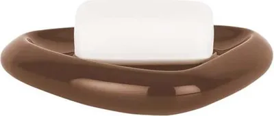 Produktbild von Spirella Seifenschale Steinoptik dekorative Badausstattung Seifenablage "Etna" Maße: 15 x 11 x 3 cm - Braun