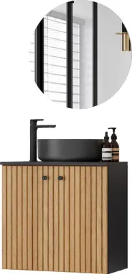 Zdjęcie produktu dla Łazienka ASTO MINI czarny / dąb