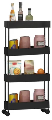 Image de Chariot de rangement sur roulettes pour cuisine et salle de bain