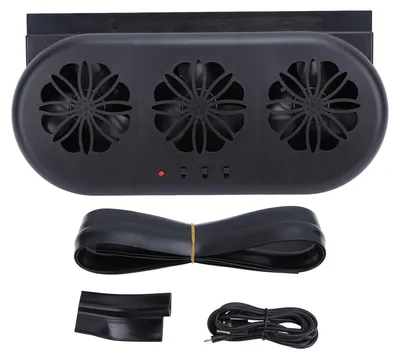Auto-Auslassventilator mit 3 Ventilatoren, USB, schwarz, 550 g