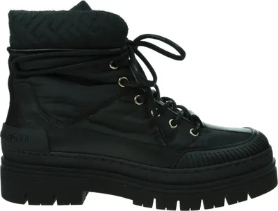 Produktbild von Tommy Hilfiger Monogram Outdoor Boot Damenschuhe Stiefel Schnürer Schwarz, Schuhgröße:36 EU