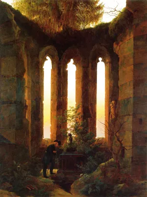Zdjęcie produktu dla Caspar David Friedrich Art Print Obraz - Grób Hutten'a, 1823 (80 x 60 cm)