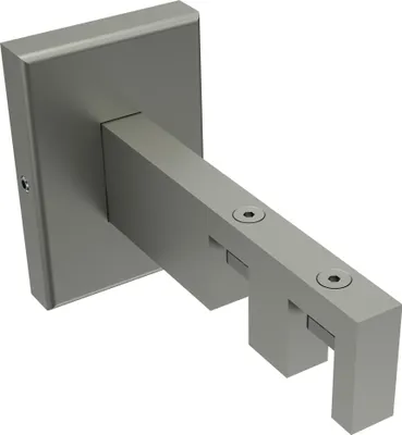 Produktbild von Interdeco Träger mit Abstand 6/9 cm / Wandhalterung für Gardinenstangen 14 x 35 mm, 2-läufig Edelstahl-Optik, Typ Smartline