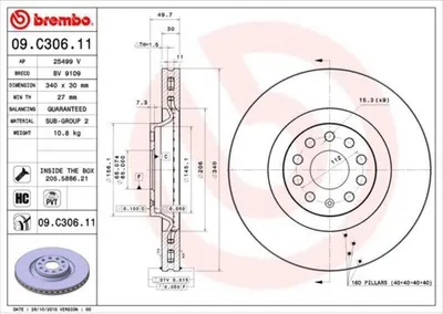 Immagine prodotto di Bremsscheibe BREMBO 09.C306.11