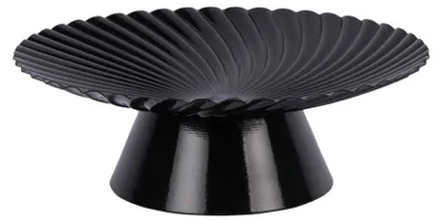 Produktbild von Present Time - Plateau Paris Swirl - Schwarz - 24x24x8cm
