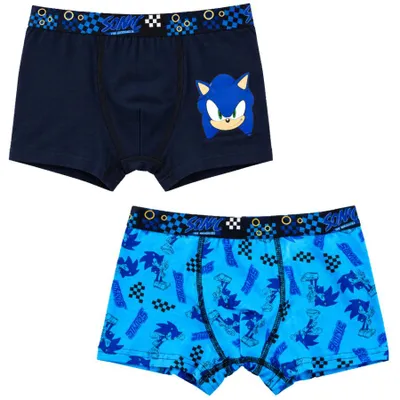 Produktbild von Sonic the Hedgehog Jungen Boxershorts Unterhose 2er Pack Gr. 98-128 - 122/128, Bunt