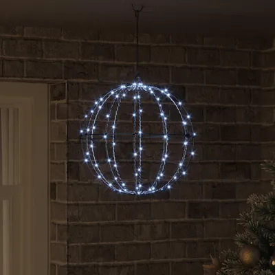 Obrázek produktu pro vidaXL Koule se 120 LED diodami studená bílá 40,5 x 40,5 x 42 cm kovová