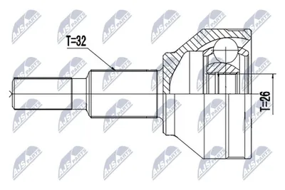 Produktbild von NTY Gelenksatz Antriebswelle Vorne Radseitig für DODGE Journey MPV NPZ-CH-031