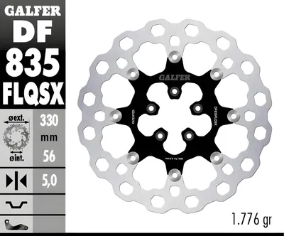 Produktbild von Bremsscheibe Set Galfer 2x DF835FLQSX CUBIQ® schwimmend vorne 330x5mm für Harley Davidson FLTRX Road Glide 1868 ccm Bj. 2023 - 2024
