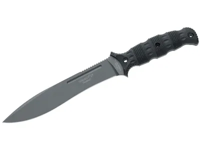 Produktbild von BlackFox Outdoormesser Panthera, Stahl 440, titan-nitiriert,, Full-Tang, G10-Griffschalen, Feuerstarter, Kydexscheide