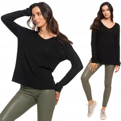 Produktbild von WOMEN'S SWEAR Dünner, lockerer Strick mit Viskose Elegant Klassisch MORAJ L