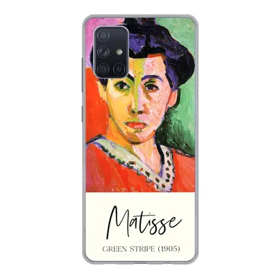 Produktbild von MuchoWow® Handyhülle Schutzhülle Hülle für Samsung Galaxy A51 Matisse - Grüner Streifen (1905) - Alte Meister Silikon Softcase Handy Hülle - Schutzabdeckung