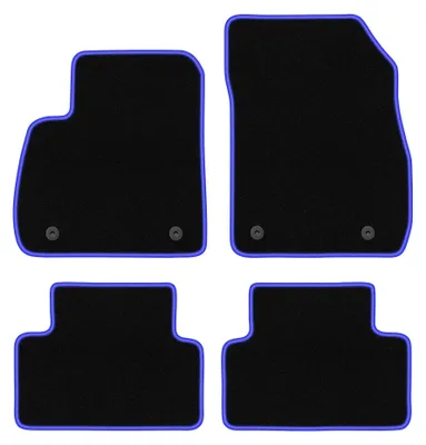 Image de Tapis de sol en moquette pour Opel Zafira C 2012-2018 (monospace) – jeu 4 pièces, noir/bleu, sur mesure – Wielganizator CARLUX