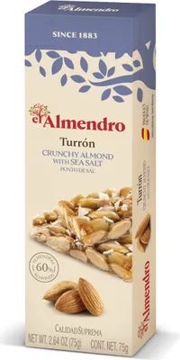 Image de El Almendro Turron al Punto de Sal amandes grillées au caramel 75g