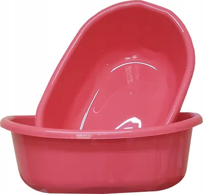 Produktbild von Ovale Schüssel 12L mit Griffen, Kunststoff, Himbeere, POLNISCHES PRODUKT