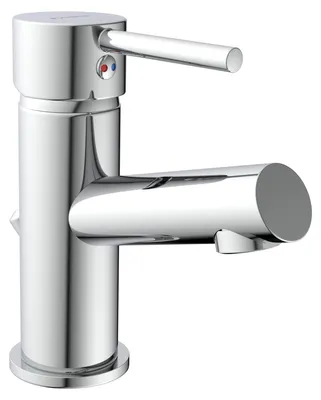 Produktbild von SCHÜTTE LAURANA Waschtischarmatur mit Zugstange, Wasserhahn Bad mit Ablaufgarnitur Waschbecken, Mischbatterie Waschbecken Chrom