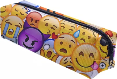 Produktbild von Mäppchen Federtasche Schlamperbox Federmäppchen Schüleretui Stiftemappe Bunt Emoji Big [008]