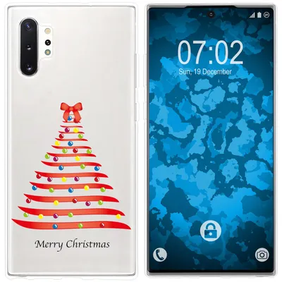 Produktbild von PhoneNatic Case kompatibel mit Samsung Galaxy Note 10+ Silikon-Hülle X Mas Weihnachten Weihnachtsbaum M1